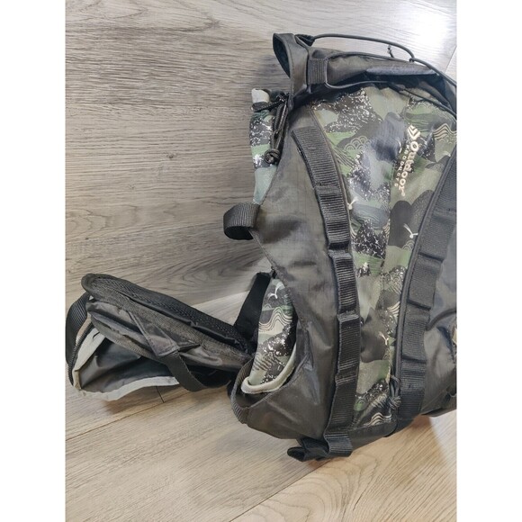 Outdoor Products Backpack Camouflage Black With Green, Multi Pockets. - Picture 4 of 8